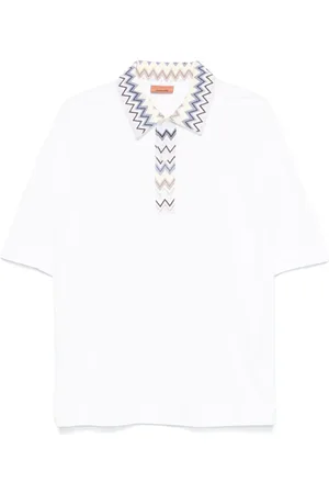 Missoni Playera tipo polo con ribete chevron