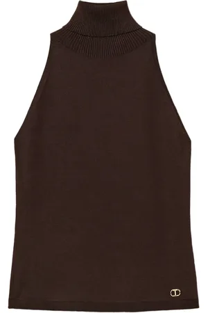 Twin-Set Top tejido con placa del logo