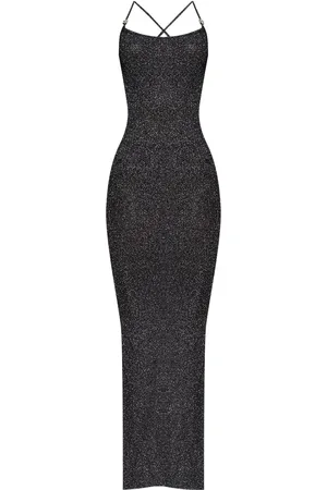 MISBHV Vestido largo con tiras cruzadas