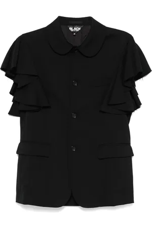 Comme des Garçons Blazer con detalle de volantes