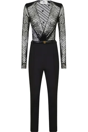 Elisabetta Franchi Jumpsuit de tul con motivo