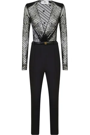 Elisabetta Franchi Jumpsuit de tul con motivo