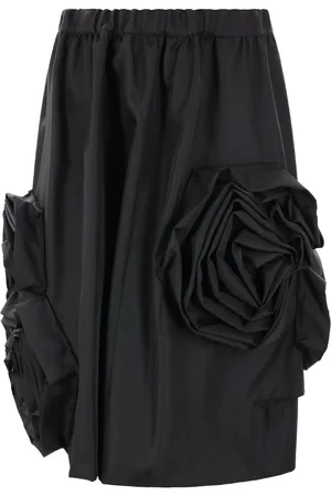 Comme des Garçons Falda midi con detalle floral