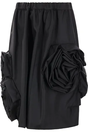 Comme des Garçons Falda midi con detalle floral