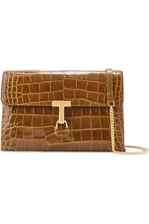 Tom Ford Bolsa de hombro Tara con efecto de piel de cocodrilo