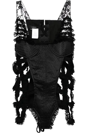 pushBUTTON Blusa sin mangas con encaje bordado