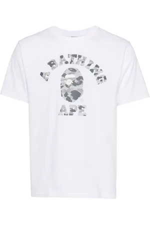 A Bathing Ape Playera con logo estampado