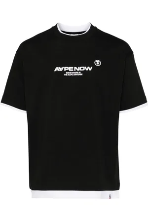 A Bathing Ape Playera con logo estampado