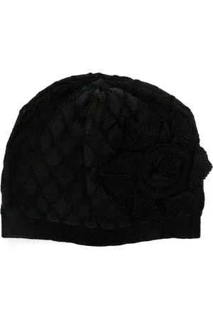 Balmain Gorro con aplique floral