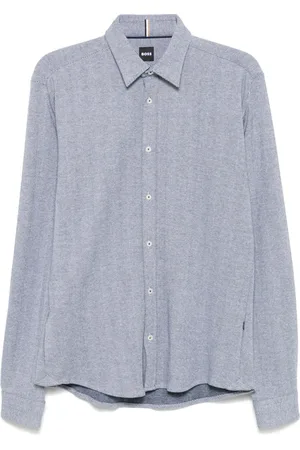 HUGO BOSS Camisa con motivo de espiga