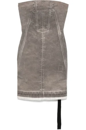 Rick Owens Vestido de mezclilla strapless