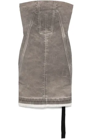 Rick Owens Vestido de mezclilla strapless