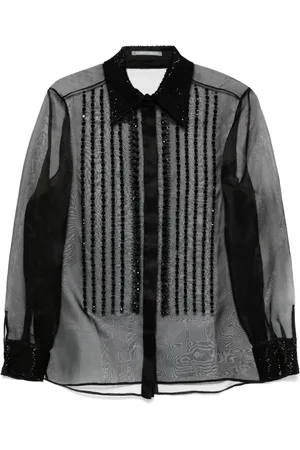 Alberta Ferretti Camisa con detalles de mostacilla