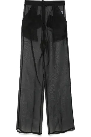 Oseree Pantalones anchos con detalles de cristal