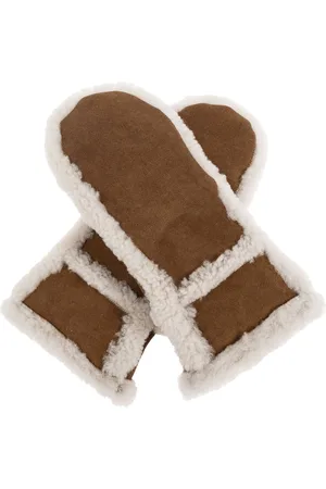 YVES SALOMON Guantes con ribete texturizado