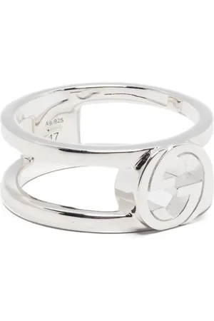 Gucci Anillo con motivo G entrelazado en plata de ley