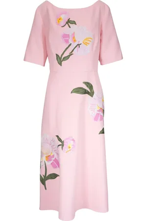 Carolina Herrera Vestido midi con bordado floral