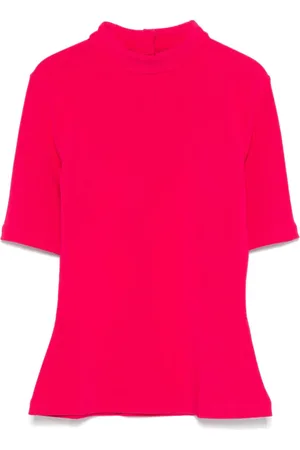 HUGO BOSS Top tejido de canalé con cuello alto
