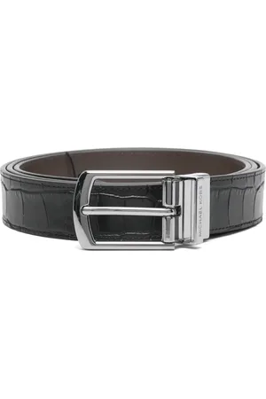 Michael Kors Cinturón reversible con efecto de piel de cocodrilo
