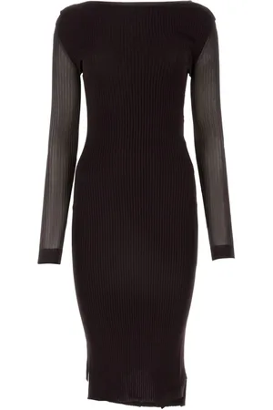 Fendi Vestido midi tejido de canalé