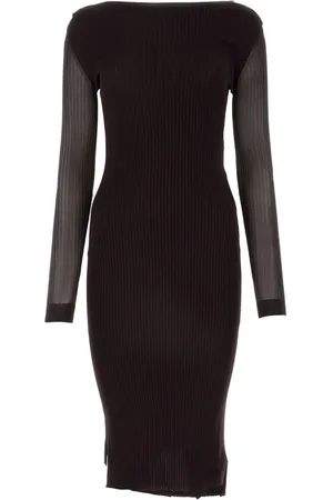 Fendi Vestido midi tejido de canalé