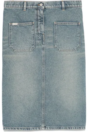 Courrèges Falda de mezclilla midi