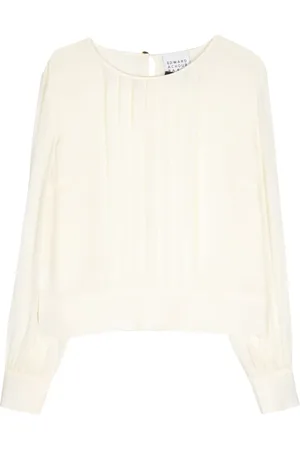 Edward Achour Paris Blusa manga larga con detalle de pliegues