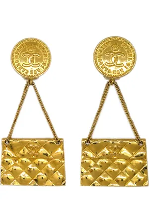 CHANEL Aretes de clip Bag 1988