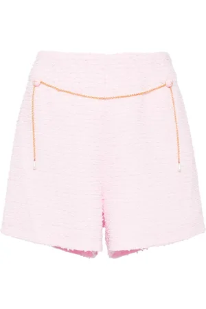 Edward Achour Paris Shorts de bouclé con detalle de cadena