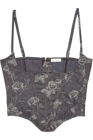 FLEUR DU MAL Bustier No Cup en jacquard