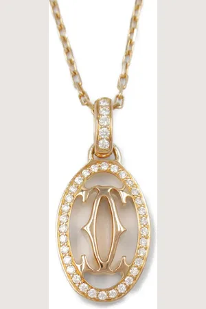 Cartier Collar Double C en oro rosa de 18kt con diamantes 2010 pre-owned