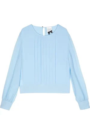 Edward Achour Paris Blusa plisada manga larga