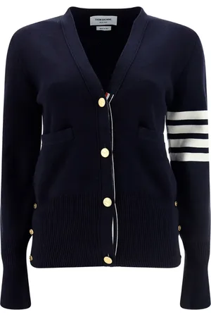 Thom Browne Cárdigan Milano con cuello en V y detalle de rayas