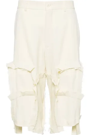 Comme des Garçons Shorts de vestir con bordes sin rematar