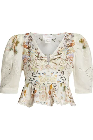 Camilla Top con bordado floral