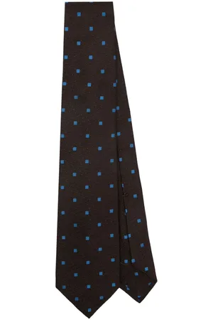 BARBA Corbata con motivo cuadrados en jacquard