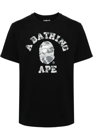 A Bathing Ape Playera con logo estampado
