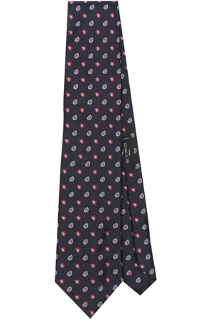 Etro Corbata con bordado geométrico