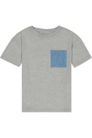 DL1961 Kids Playera con bolsillo de mezclilla