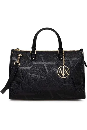 Armani Exchange Bolsa de mano con logo en relieve