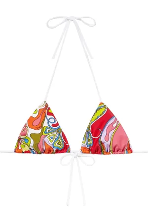 Puccini Top de bikini con estampado Orchidee