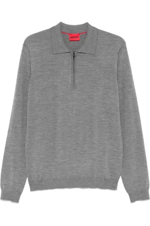 HUGO BOSS Playera tipo polo con cierre
