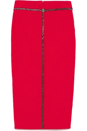 Elisabetta Franchi Falda midi con detalle de cadena