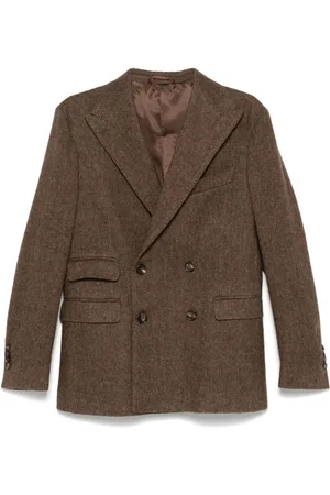 DoppiaA Blazer con estampado pied de poule