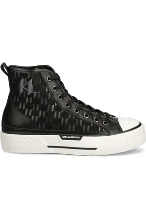 Karl Lagerfeld Tenis altos con logo en jacquard