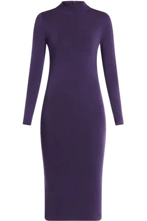 Michael Kors Vestido midi con cuello alto