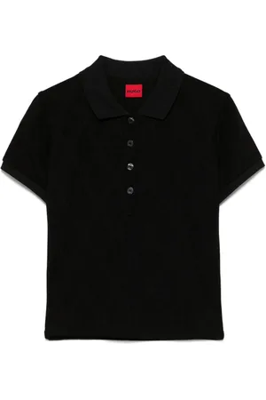 HUGO BOSS Playera tipo polo con logo en jacquard