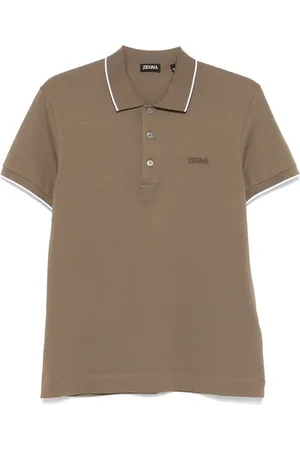 Ermenegildo Zegna Playera tipo polo con logo bordado