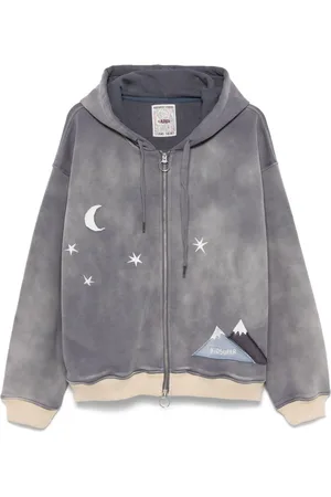 KIDSUPER STUDIOS Hoodie con parche de luna y cierre