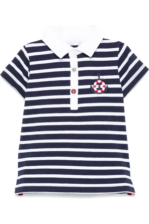 PATACHOU Playera tipo polo con rayas estampadas